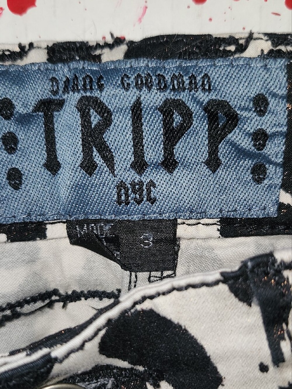 Tripp NYC Black and White Leopard Print Jeans - Picture 2 of 6